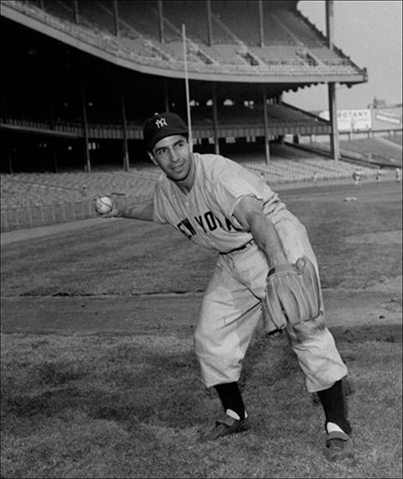 Phil Rizzuto, New York Yankee shortstop, in Florida early to