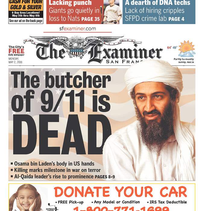 Newspaper-San-Francisco-Examiner-bin-Laden