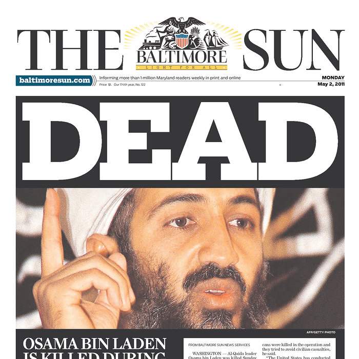 Newspaper-Baltimore-Sun-bin-Laden