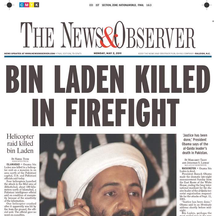 Newspaper-News-Observer-bin-Laden