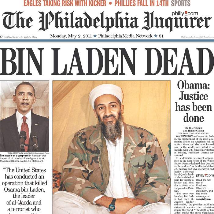 Newspaper-Philadelphia-Inquirer-bin-Laden
