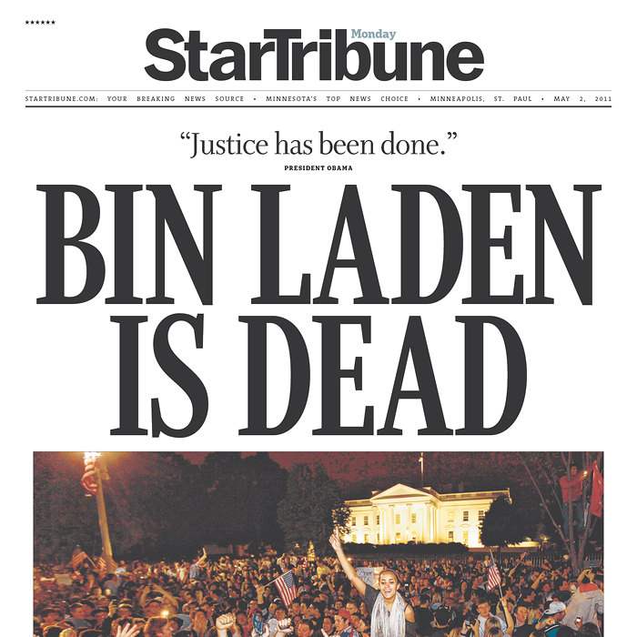 Newspaper-StarTribune-bin-Laden