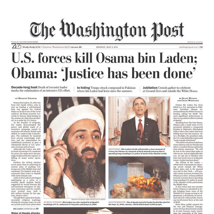 Newspaper-Washington-Post-bin-Laden