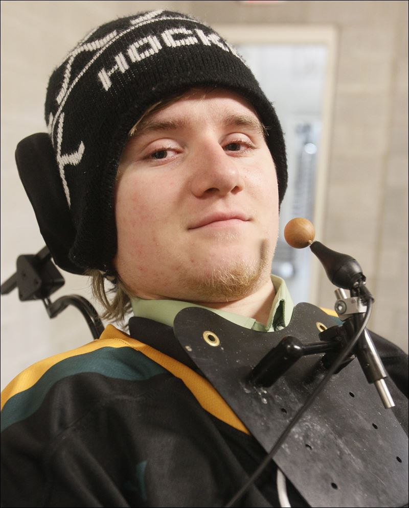 Former Clay High School hockey player Kyle Cannon, who was paralyzed while competing in 2008 - Kyle-Cannon