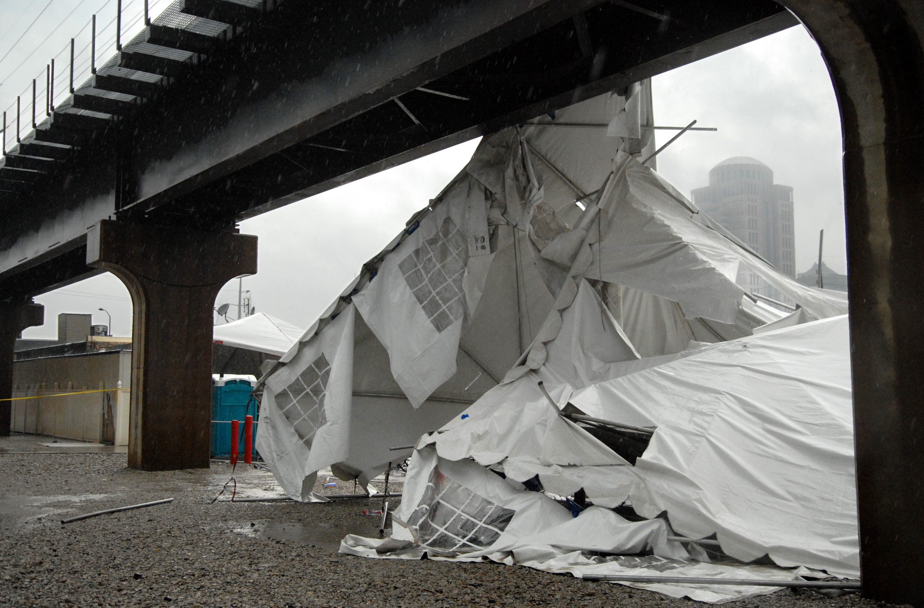 1 dead, dozens hurt after beer tent collapses in storm; bar owner says