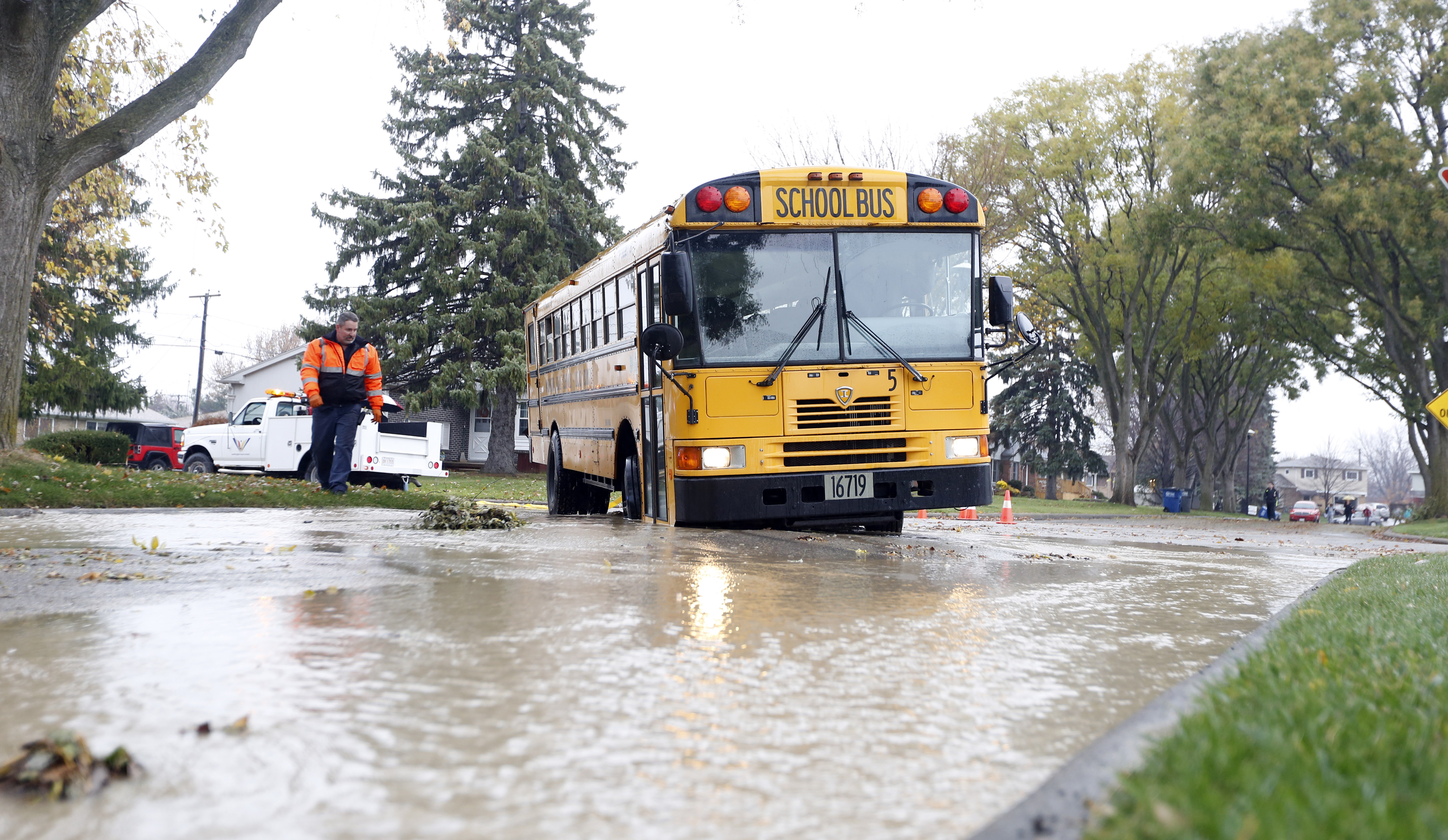 Washington Local school bus caught in sinkhole The Blade