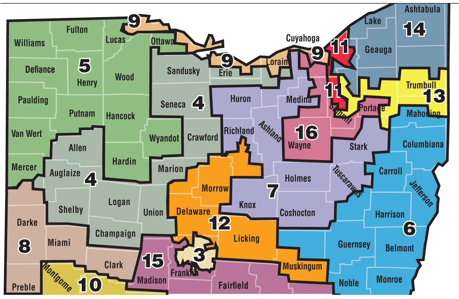Ohio Representative District Map World Maps