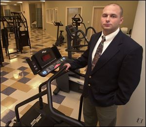 Steve Volpe, in an exercise room for recovering patients, is director of Total Rehab, a wing of the new ProMedica hospital.