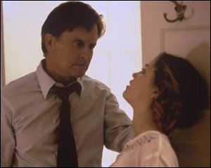 Michael Douglas and Erika Christensen in a scene from Traffic. 