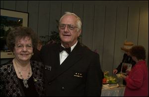 NEW OFFICERS: Rosalie and Hal Shafer were honorees of the Toledo Power Squadron Commander's Ball.