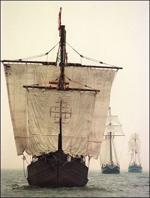 Among the vessels expected at the Huntington Tall Ships Toledo festival is the Nina, a replica of a 15th century caravel, the type of ship Christopher Columbus sailed to the New World.