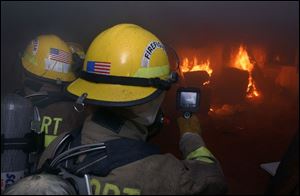 Camera demonstration shows thermal activity.