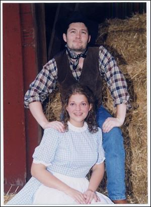 John Glann stars as Curly and Alison Show plays Laurey in the Huron Playhouse's production of <i>Oklahoma</i>.