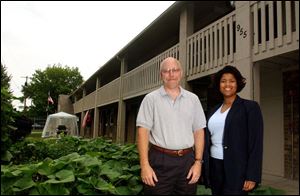 John Hoover, left, and Mary Price help provide services for the mentally ill via Neighborhood Properties, Inc.