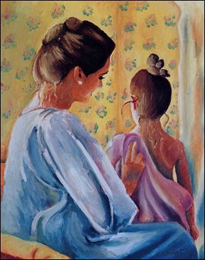 Amanda Dunbar's first painting was <i>Mother's Touch</i>, created for Dunbar's mother when the young artist was 13 years old.