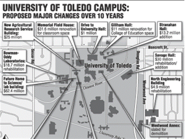 University Of Toledo Map University Of Toledo Planning $300M Worth Of Upgrades | The Blade