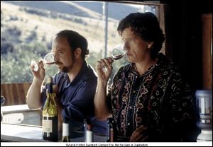 Paul Giamatti, left, and Thomas Haden Church in Sideways.