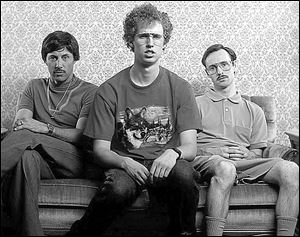 From left, Jon Gries, Jon Heder, and Aaron Ruell in Napoleon
Dynamite. Gries, Ruell, and Efren Ramirez will be at BGSU.
