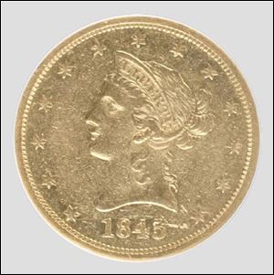 This Ohio-owned $10 gold coin from 1845 was reported missing in 2003.