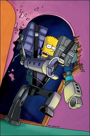 The Simpsons adopt a robot boy, David, then discover they like him better than Bart.
