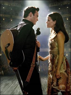 Joaquin Phoenix and Reese Witherspoon are delightful together as Johnny Cash and June Carter in Walk the Line.