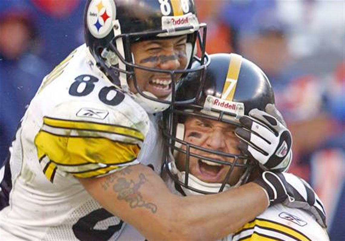 Celebrating Hines Ward's performance for the Steelers in Super