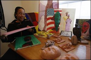 Cletissia 'Tessa' Shaw borrowed $3,000 to equip her west Toledo art studio and start an online gallery. 