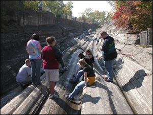 Glacial Grooves State Memorial is the top natural history attraction on Kelleys Island. The 400-foot by 35-foot-wide glacial grooves were carved into the limestone bedrock by the advancement of a glacier 30,000 years ago.
