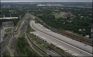 The terminal would be similar to this Norfolk Southern facility in South Toledo.