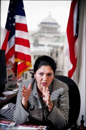 THE BLADE/HERRAL LONG Anita Lopez will have to adjust to a larger staff and budget in her new office.