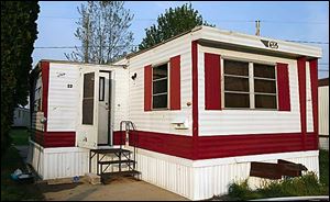 The trailer at 3019 Nebraska Ave., Lot 22.