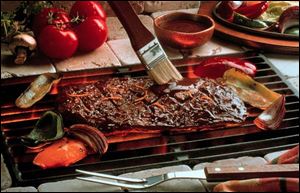 Marinated Tennessee hickory flank steak.
