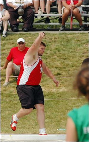 Wauseon s Kyle Borton tossed the shot 55 feet to place sixth in the Division II track meet.
