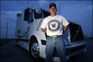 Mike Nye's employer arranges for him to drive an 18-wheeler to a Guard base near Columbus for weekend maneuvers. 