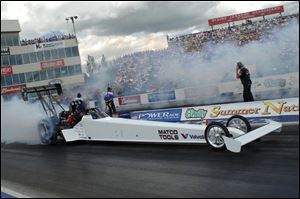 Rod Fuller, the points leader in the National Hot Rod Association's Top Fuel division, will compete at Norwalk.