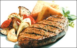 Beef Steak with Grilled Vegetable Salad