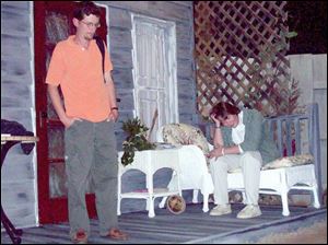 Denver Henderson, left, and Kim Semer in the Williams County
Community Theater production of Proof in Bryan, Ohio.