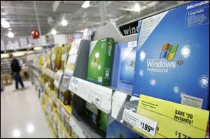 An upgrade edition of the Microsoft Corp. Windows XP Professional computer operating system is shown on sale at a CompUSA store in a Tukwila, Wash., file photo. (ASSOCIATED PRESS)
<br>
<img src=http://www.toledoblade.com/assets/gif/weblink_icon.gif> <b><font color=red>PETITION</b></font color=red>: <a href=