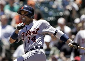 Tigers second baseman Placido Polanco had four hits, two RBIs and scored three runs yesterday in the victory over the Giants. He raised his batting average to .316. 