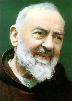 Who was Padre Pio, the saint who Dottie Zimmerman says is speaking through her?
<BR>
 He was born Francesco Forgione on May 25, 1887, in the farming town of Pietrelcina in southern Italy.
<BR>
 He was given the name Pio when he joined the Order of Friars Minor Capuchin and became widely known as Padre Pio.
<BR>
Padre Pio claimed as a child to experience heavenly visions and said he decided at age 5 to devote his life to God.
<BR>
 In his 20s, he began to experience stigmata,
with red, painful marks appearing on his hands and feet. He also reportedly had the ability to bilocate, or be in two places at once.
<BR>
As Padre Pio grew famous for his piety and stigmata, the Catholic Church conducted numerous investigations.
<BR>
Padre Pio died at age 81 on Sept. 23, 1968. He was canonized by Pope John Paul II on June 16,
2002.
<BR>
 There are thousands of Padre Pio Prayer Groups
around the world, including one in the Toledo diocese.
<BR>
 In March, his body was exhumed and put on display in San Giovanni Rotondo, and has been viewed by hundreds of thousands of pilgrims.