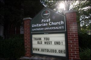 The First Unitarian Church of Toledo is leaving its home on Collingwood Boulevard for smaller quarters on Glendale Avenue in South Toledo in an effort to cope with rising costs and a shrinking congregation.