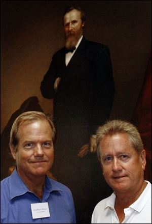 Stephen Hayes, left, and Scott T. Hayes are great-great-grandsons of President Rutherford B. Hayes.