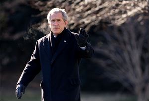 Outgoing President Bush pleads his achievements but leaves the White House with the United States in economic decline and fighting three wars - in Iraq, in Afghanistan, and against terrorism.