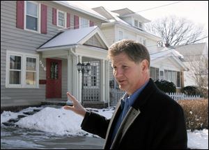 Keith Wilkowski, one of three declared mayoral candidates, recalls his childhood at 546 East Lake St. Former Toledo Fire Chief Michael Bell said he played basketball at Mr. Wilkowski's house.