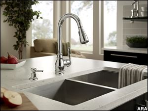 Research shows 65 percent of retail faucet shoppers preferred mid- or high-arc faucets and 74 percent preferred lever handles.