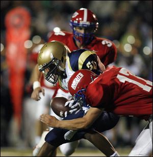 St. Francis' Tyler Johnston (17) separates St. John's Cheatham Norrils from the ball. The Knights improved to 4-0.