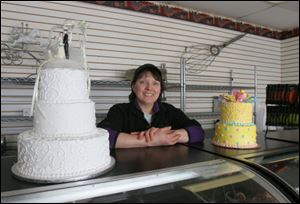 Marcia Thrush in Thrush Pastry Shoppe.
