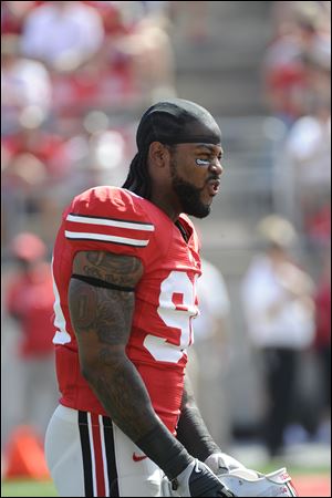 Defensive end Thaddeus Gibson led the Buckeyes with 13 tackles-for-loss last year.