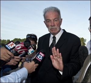 Pastor Terry Jones of the Dove World Outreach Center speaks to the media Friday in Gainsville, Fla.