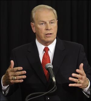 Gov. Ted Strickland has said he doesn't believe a tax increase in the midst of a recession would be wise, but he has declined to take a pledge on the issue. 